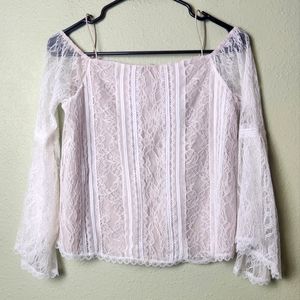 NWT - Alice + Olivia Lace Bohemian Blouse